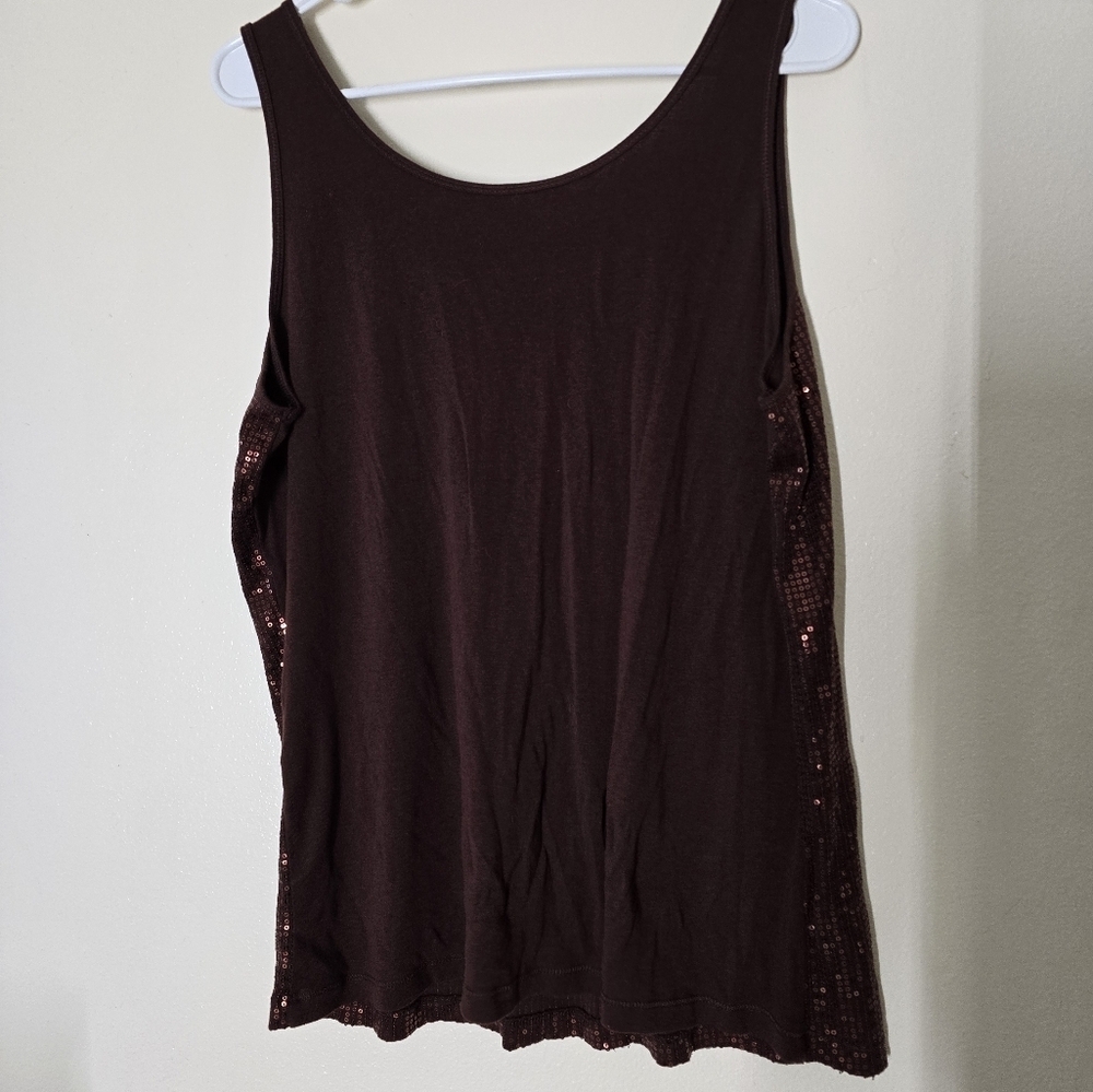 Lane Bryant Red Sequin Tank Top - Picture 3 of 3